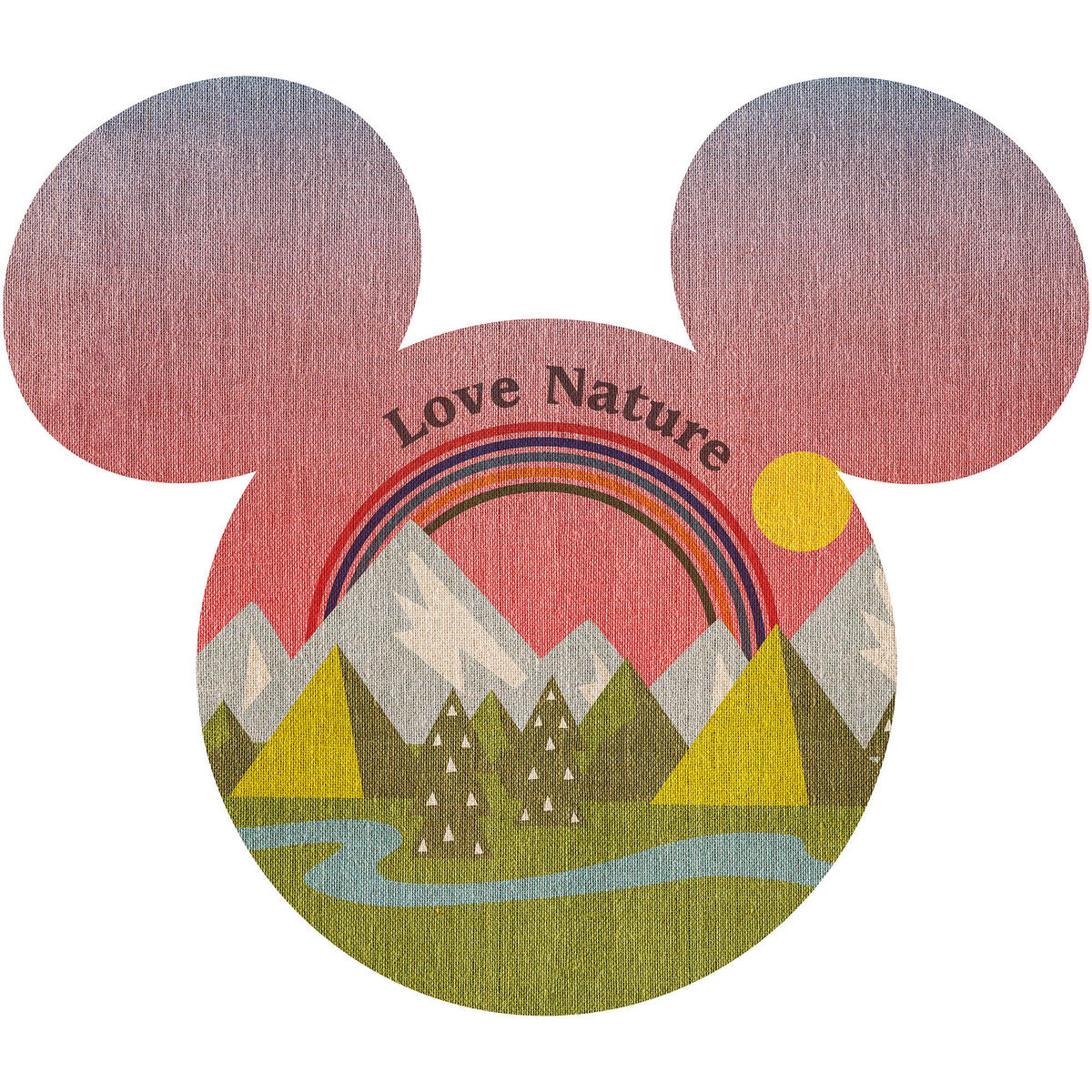 Komar Wandtattoo Mickey Head Summer Hike  Mickey Head Summer Hike B/L: ca. 125x125 cm Mickey Head Summer Hike - (125,00/125,00cm) - Komar