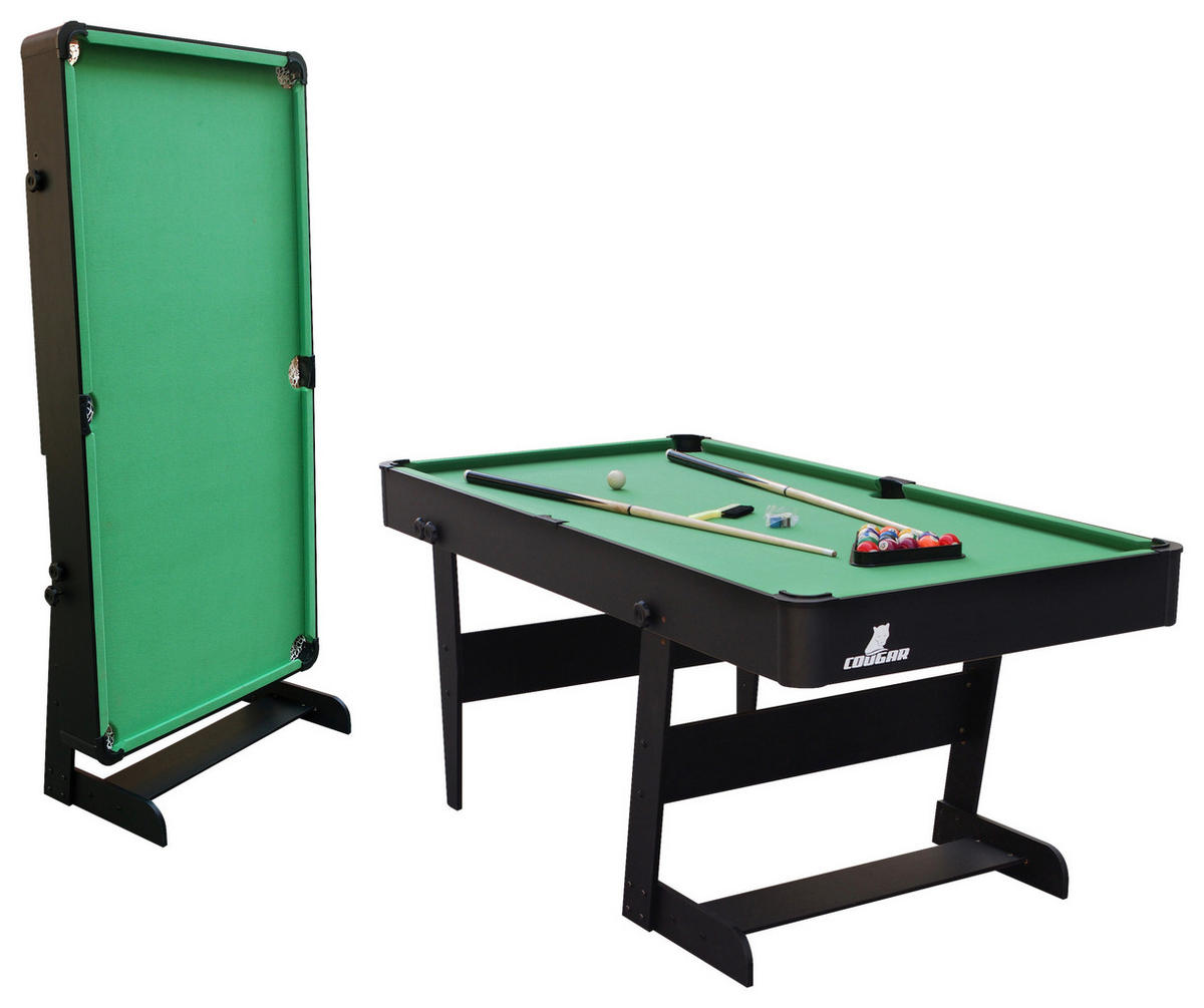 Cougar Billardtisch Hustle XL B/H/L: ca. 91x79x183 cm Hustle XL - schwarz/grün (183,00/91,00/79,00cm) - Cougar