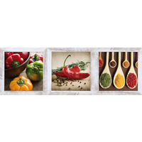Bönninghoff Gerahmtes Bild Paprika B/L: ca. 23x23 cm Bilderset_Cheb_3tlg. - (23,00/23,00cm) - Bönninghoff