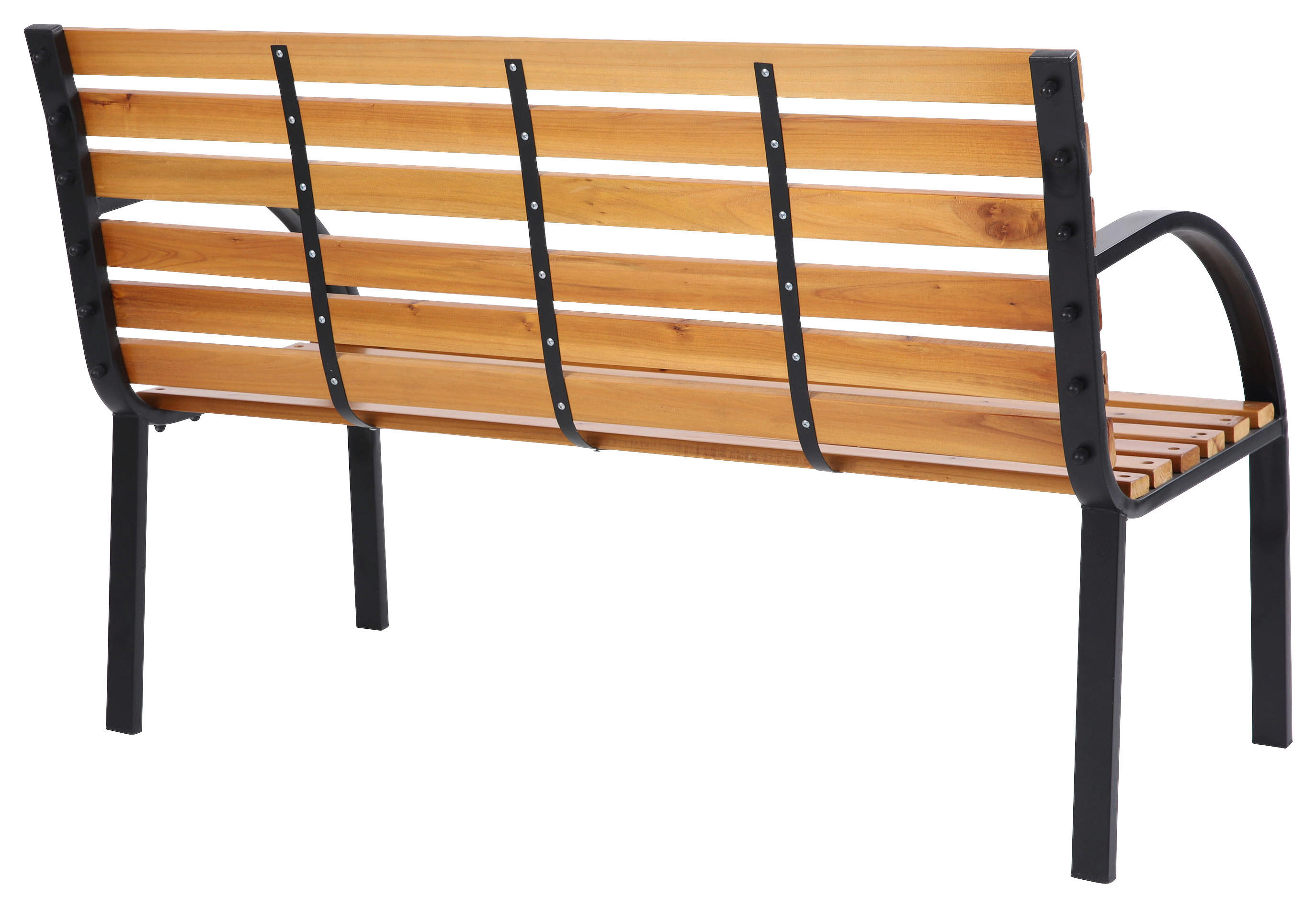 AXI Outdoor Living Gartenbank Otis braun Metall B/H/L: ca. 60x83x122 cm Otis - braun/schwarz (122,00/60,00/83,00cm) - AXI Outdoor Living