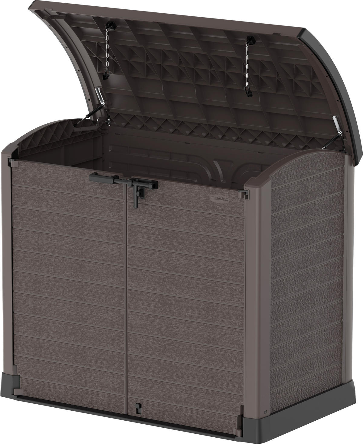 VCM Mülltonnenbox 2er StoreAway braun Kunststoff B/H/L: ca. 145x125x83 cm StoreAway - braun (83,00/145,00/125,00cm) - VCM