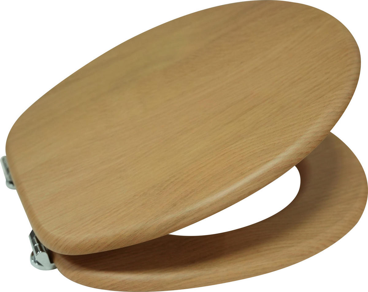 WC-Sitz braun MDF B/H/T: ca. 45,8x5,7x37,6 cm WC-Sitz_Holzoptik MDF FSC - braun (45,80/5,70/37,60cm)