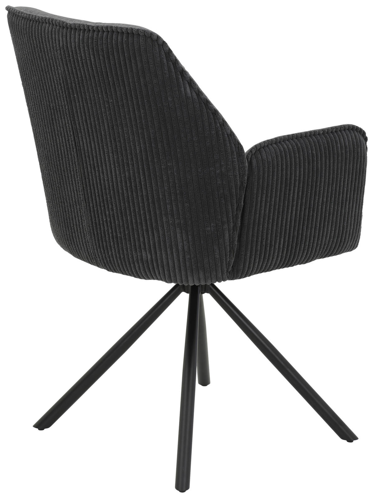 Armlehnstuhl Inge anthrazit Microfaser B/H/T: ca. 58x88x63 cm Inge - schwarz/anthrazit (58,00/88,00/63,00cm)