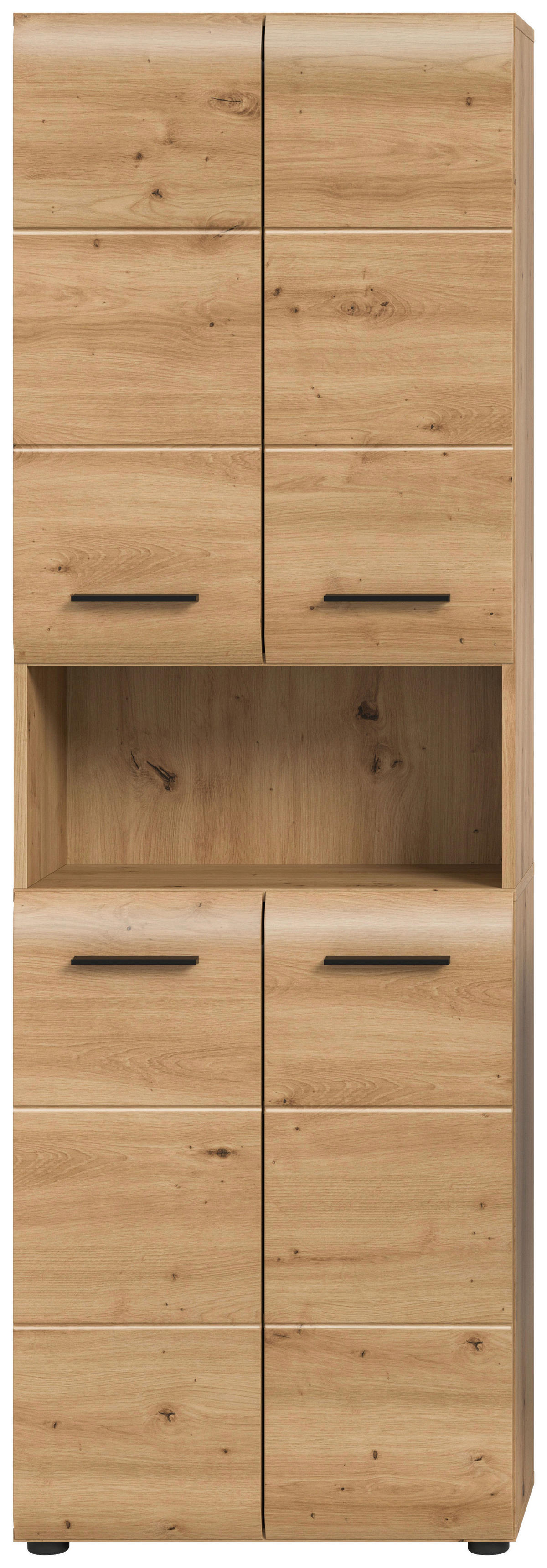 Hochschrank Ice Artisan Oak Nachbildung B/H/T: ca. 60x185x30 cm Ice - (60,00/185,00/30,00cm) - xonox.home