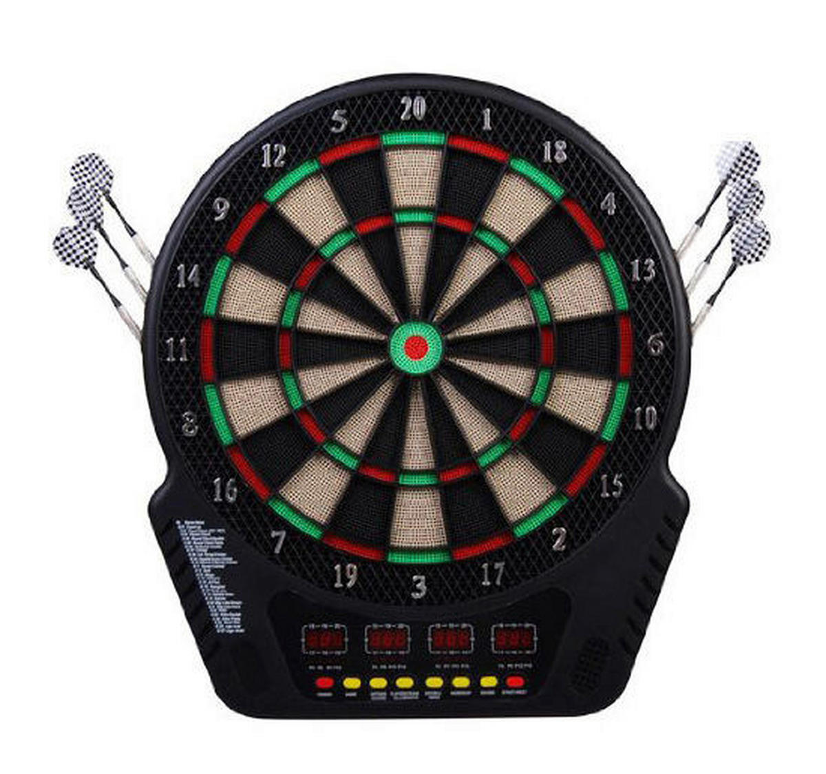 HOMCOM Dartscheibe B/H/T: ca. 44x51,5x3,2 cm Elektronische_Dartscheibe - schwarz (44,00/51,50/3,20cm) - HOMCOM