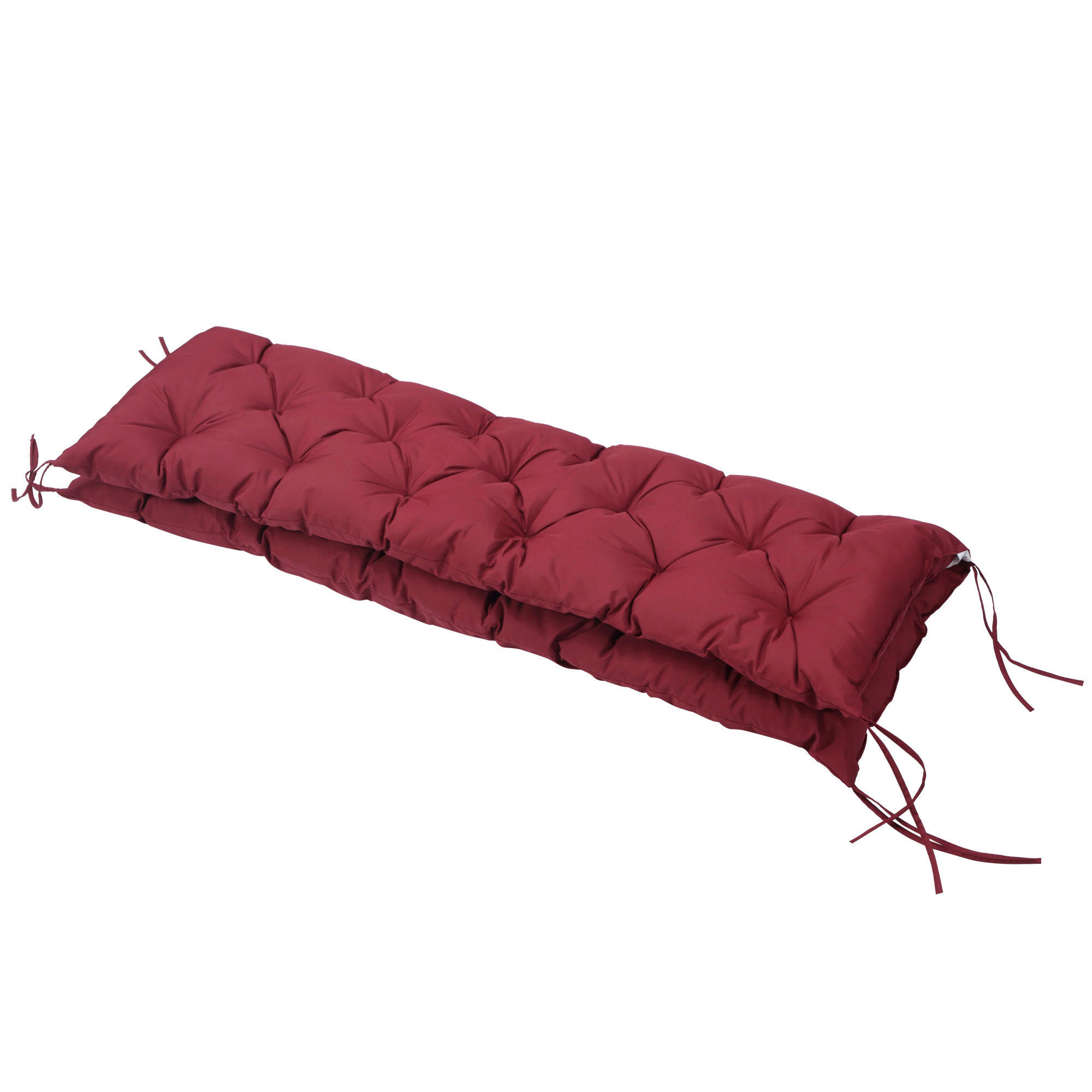 Outsunny Bankauflage rot Polyester B/H/L: ca. 150x8x98 cm Bankauflage - rot (98,00/150,00/8,00cm) - Outsunny