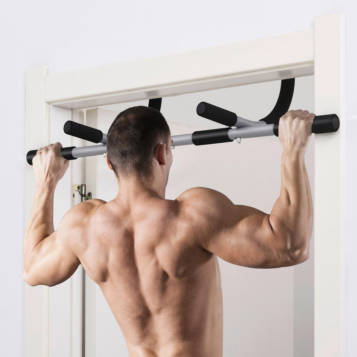 HOMCOM Fitness-Zubehör schwarz Polypropylen B/H/L: ca. 40x92x17 cm Klimmzugstange - schwarz (17,00/40,00/92,00cm) - HOMCOM