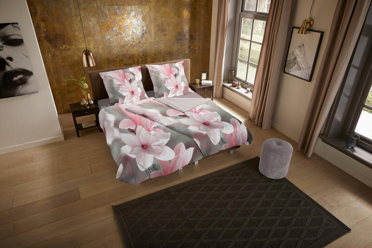Bettwäsche Magna pink Polyester B/L: ca. 135x200 cm Magna - pink (135,00/200,00cm) - Pure