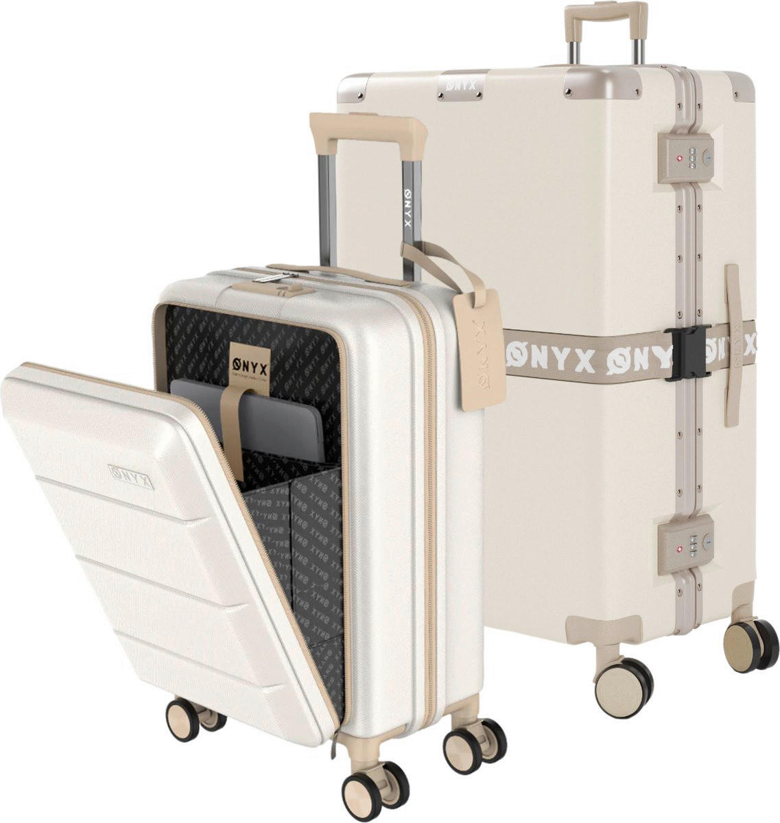 Onyx Kofferset sand Polycarbonat Kofferset_2tlg.Onyx 35l/100l - sand - Onyx