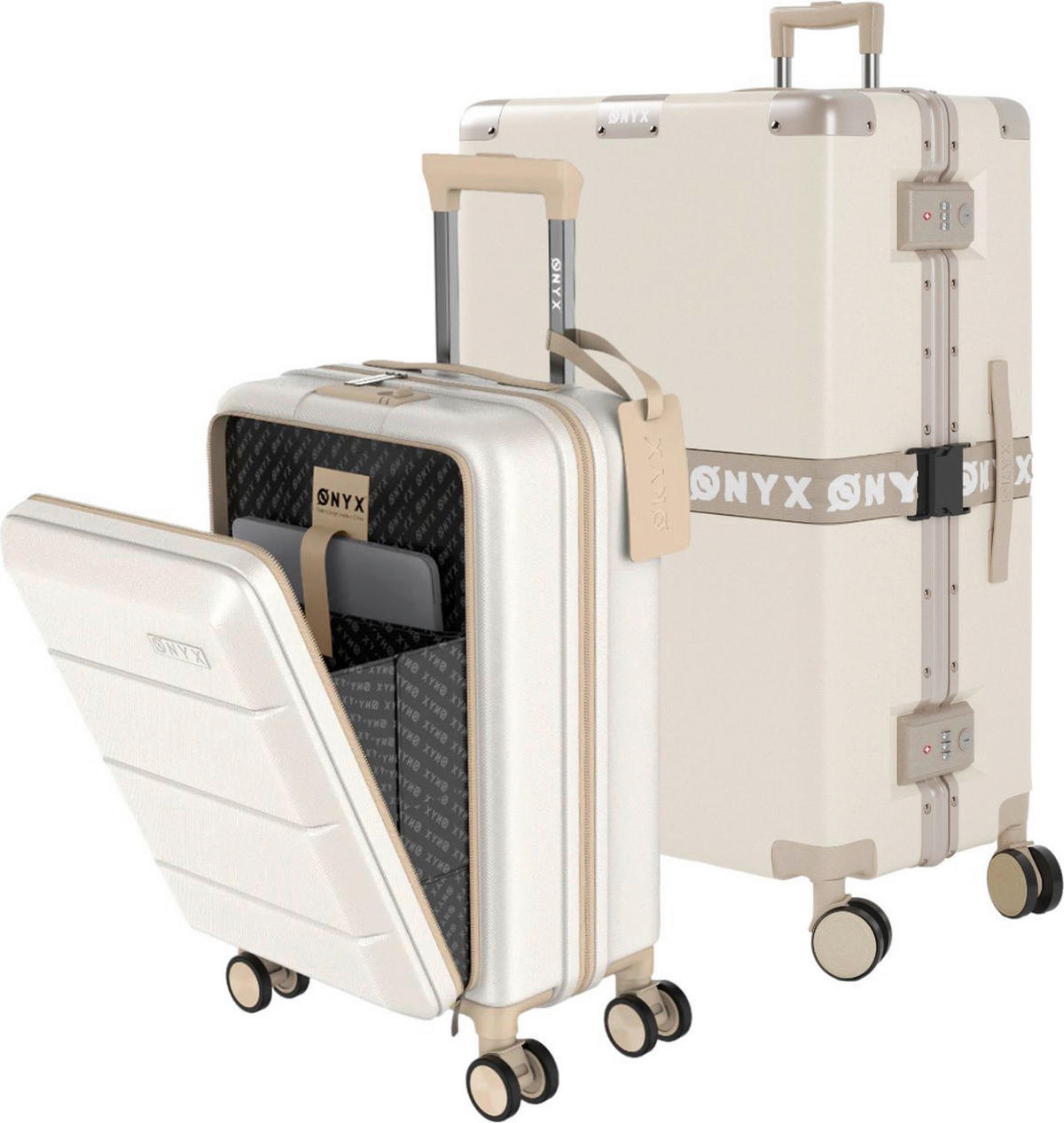 Onyx Kofferset sand Polycarbonat Kofferset_2tlg.Onyx 35l/100l - sand - Onyx