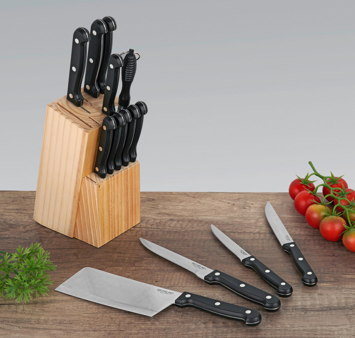MICHELINO Messerset Messerblock_Michelino_15tlg. - MICHELINO