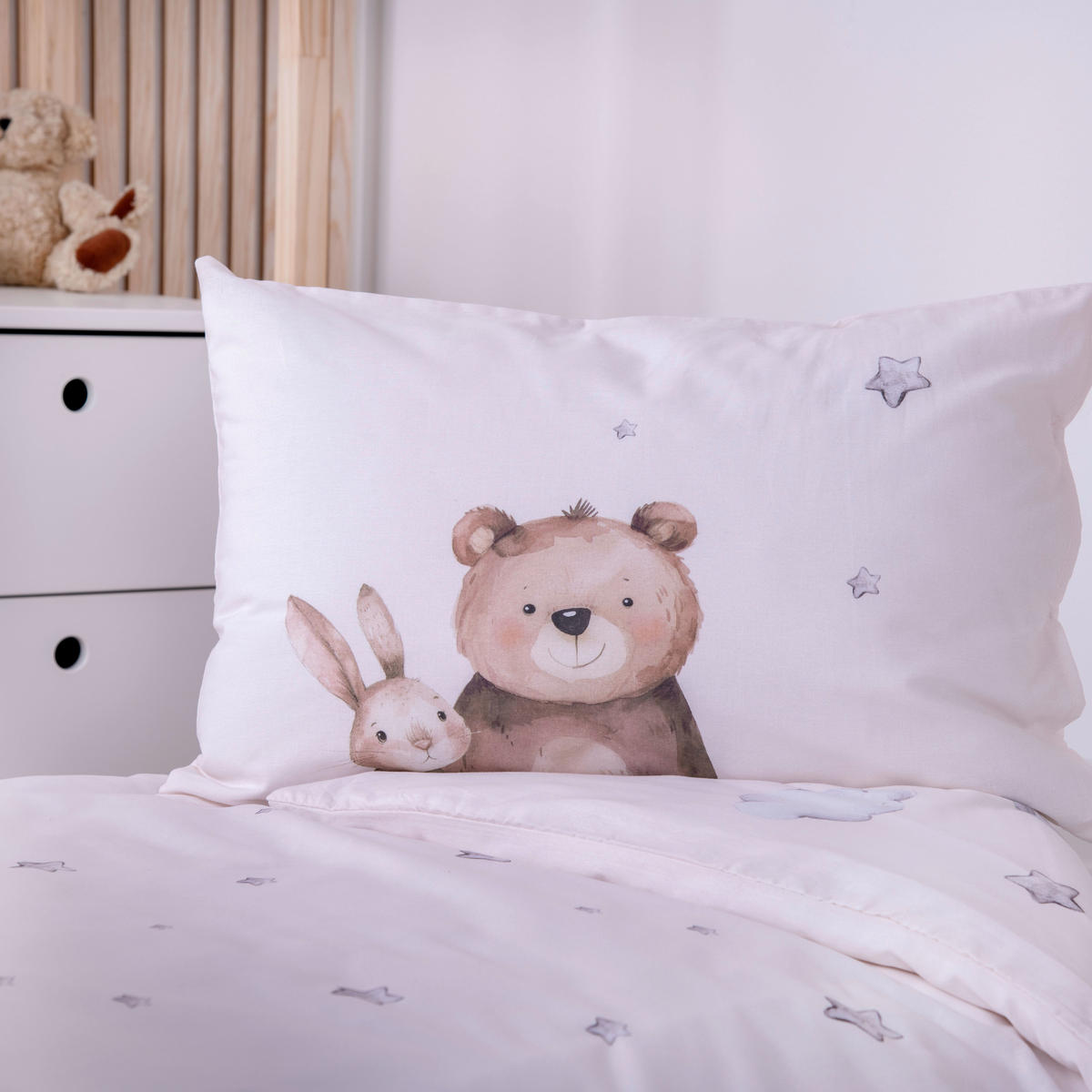 Bettwäsche Renforce Bettwäsche Ballonfahrt - braun/creme (100,00/135,00cm) - babybest