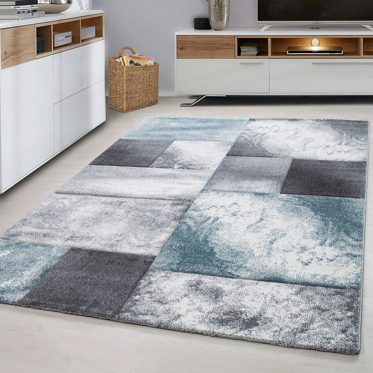 Ayyildiz Teppich HAWAII blau B/L: ca. 160x230 cm HAWAII - blau (160,00/230,00cm) - Ayyildiz