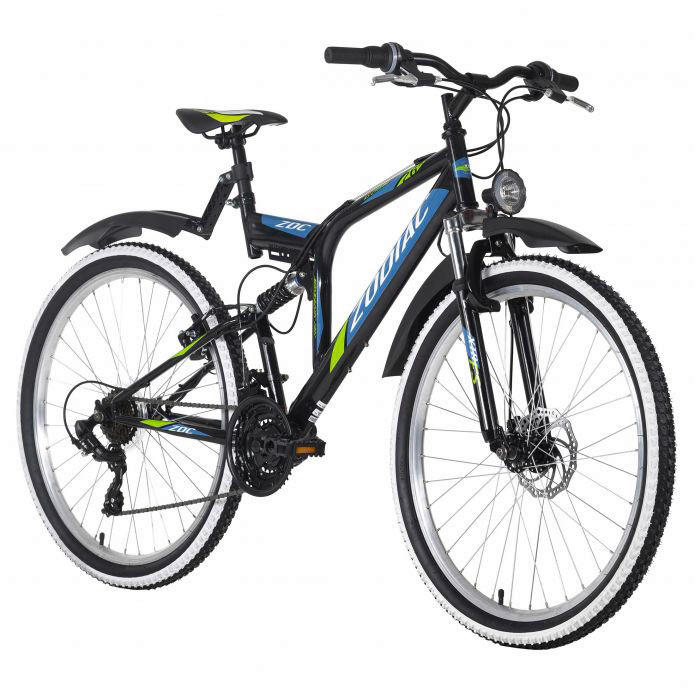 KS-Cycling Mountain-Bike Fully 635M  26 Zoll Rahmenhöhe 48 cm 21 Gänge schwarz schwarz ca. 26 Zoll Fully - schwarz/grün - KS-Cycling