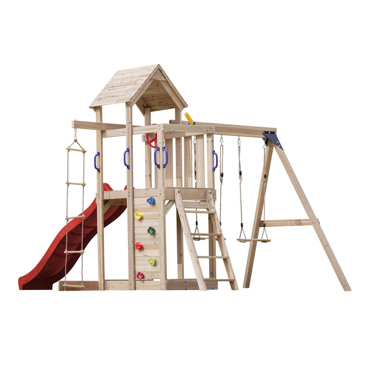 AXI Spielturm Moos braun B/H/L: ca. 342x267x375 cm Moos - braun/rot (375,00/342,00/267,00cm) - AXI