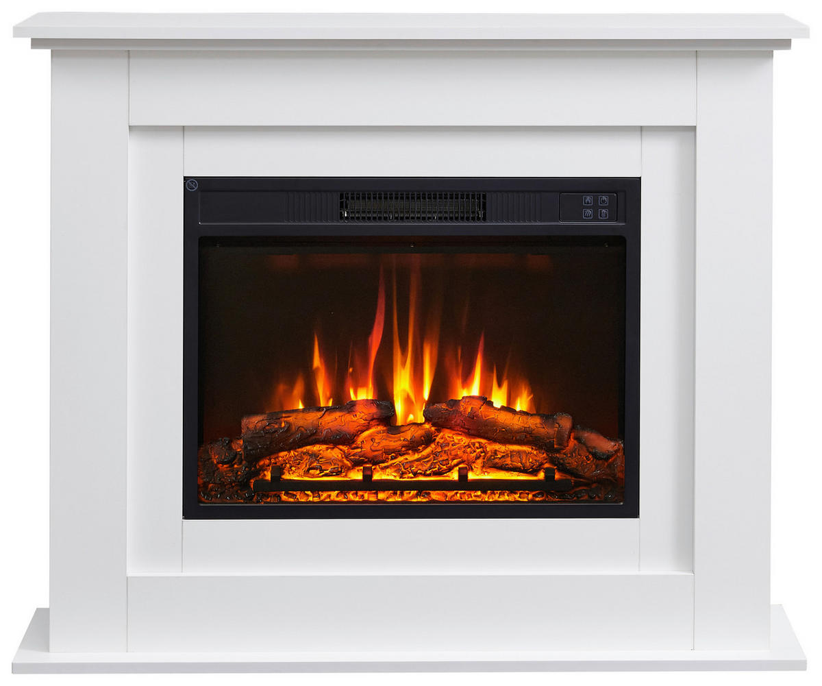 Balderia Elektrischer-Kamin EF447A-MT447A-W weiß B/H/T: ca. 82x100x25 cm Elektrischer Kamin Finn - weiß (82,00/100,00/25,00cm) - Balderia
