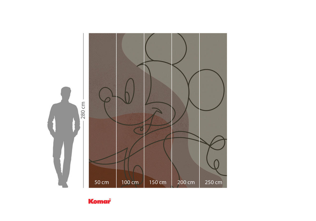 Komar Fototapete Mickey Line Drawing IADX5-046 B/H: ca. 250x280 cm Mickey Line Drawing IADX5-046 - (250,00/280,00cm) - Komar