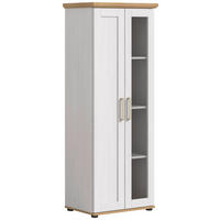 Vitrinenschrank VERONA Lärche Nachbildung Eiche Nachbildung B/H/T: ca. 64x161x37 cm VERONA - Eiche/Lärche (64,00/161,00/37,00cm) - xonox.home