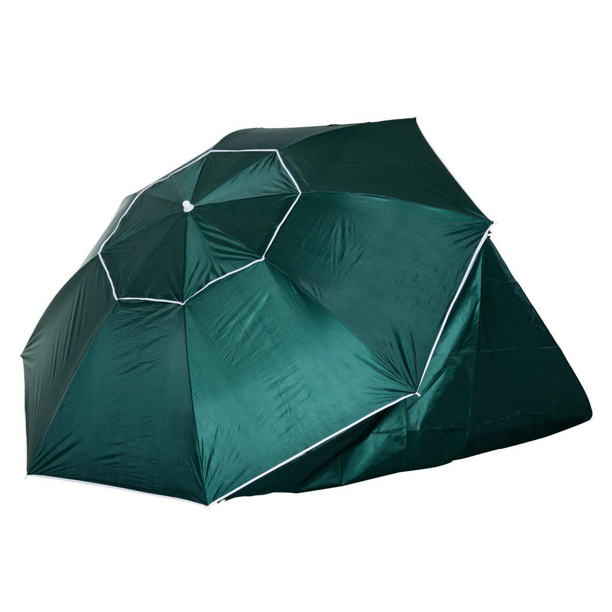 Outsunny Strandschirm-/Strandzelt 2in1 dunkelgrün Metall H/D: ca. 222x210 cm Strandschirm Strandzelt 2in1 - weiß/dunkelgrün (210,00/222,00cm) - Outsunny