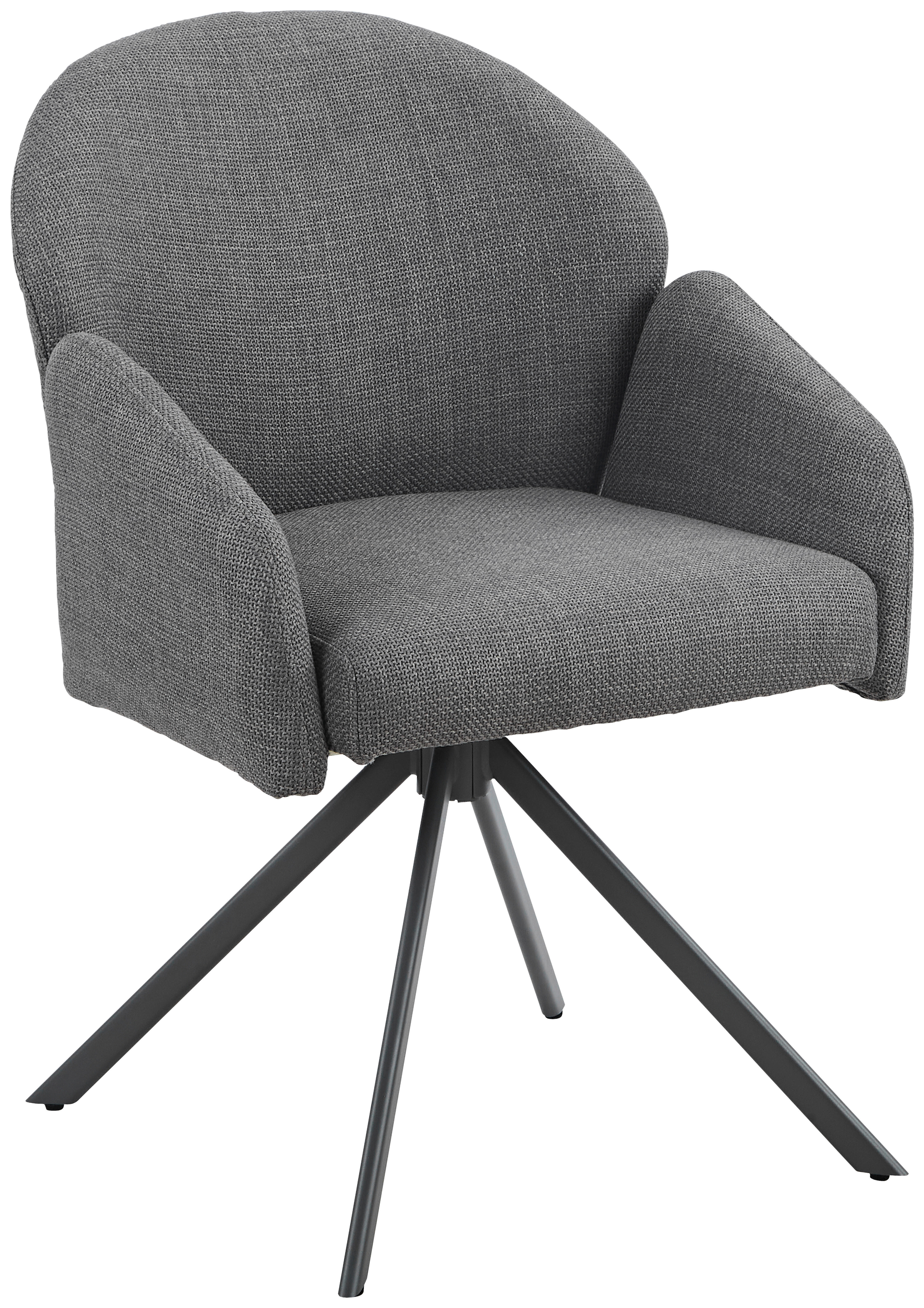 Drehstuhl Holly grau Microfaser Webstoff B/H/T: ca. 57x84x61 cm Holly - grau (57,00/84,00/61,00cm)