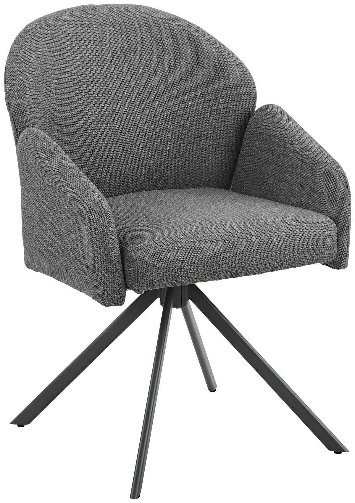 Drehstuhl Holly grau Microfaser Webstoff B/H/T: ca. 57x84x61 cm Holly - grau (57,00/84,00/61,00cm)