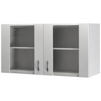 Flex-Well Glashängeschrank Wito weiß B/H/T: ca. 100x54,8x32 cm Wito - weiß/Edelstahl (100,00/54,80/32,00cm) - Flex-Well