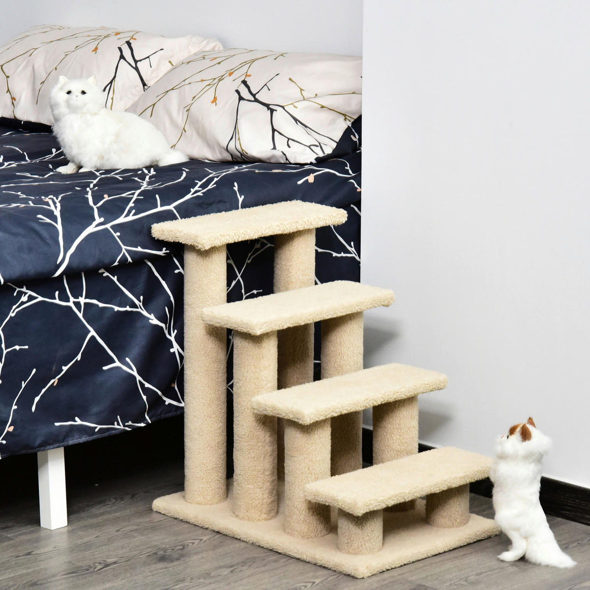 PawHut Katzentreppe hellbraun Spanplatte B/H/L: ca. 43x60x64 cm Katzentreppe - hellbraun (64,00/43,00/60,00cm) - PawHut