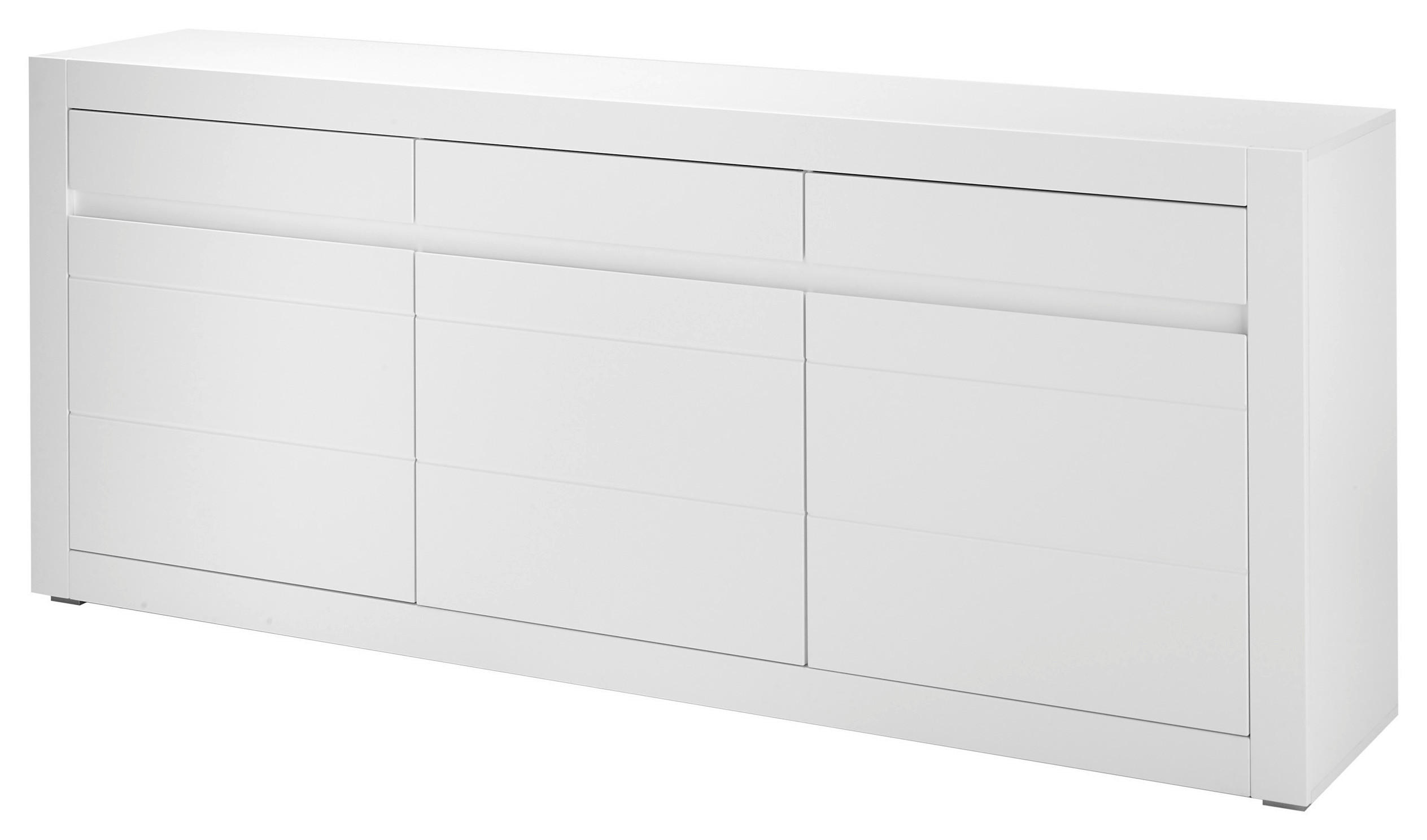 Sideboard Chester weiß matt B/H/T: ca. 217x90x42 cm Chester - weiß (217,00/90,00/42,00cm)