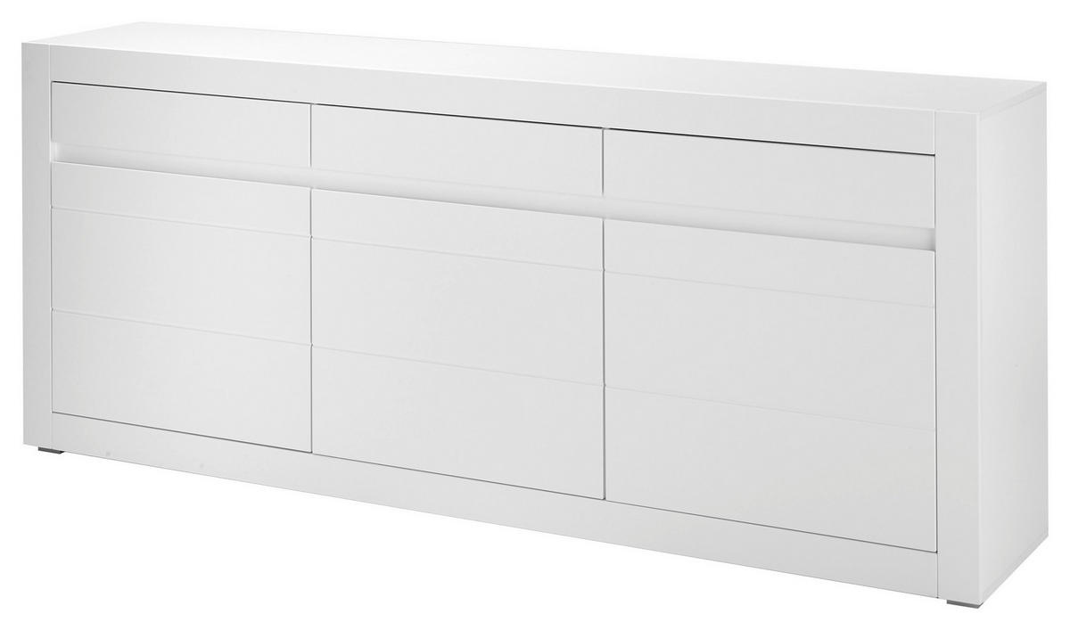 Sideboard Chester weiß matt B/H/T: ca. 217x90x42 cm Chester - weiß (217,00/90,00/42,00cm)