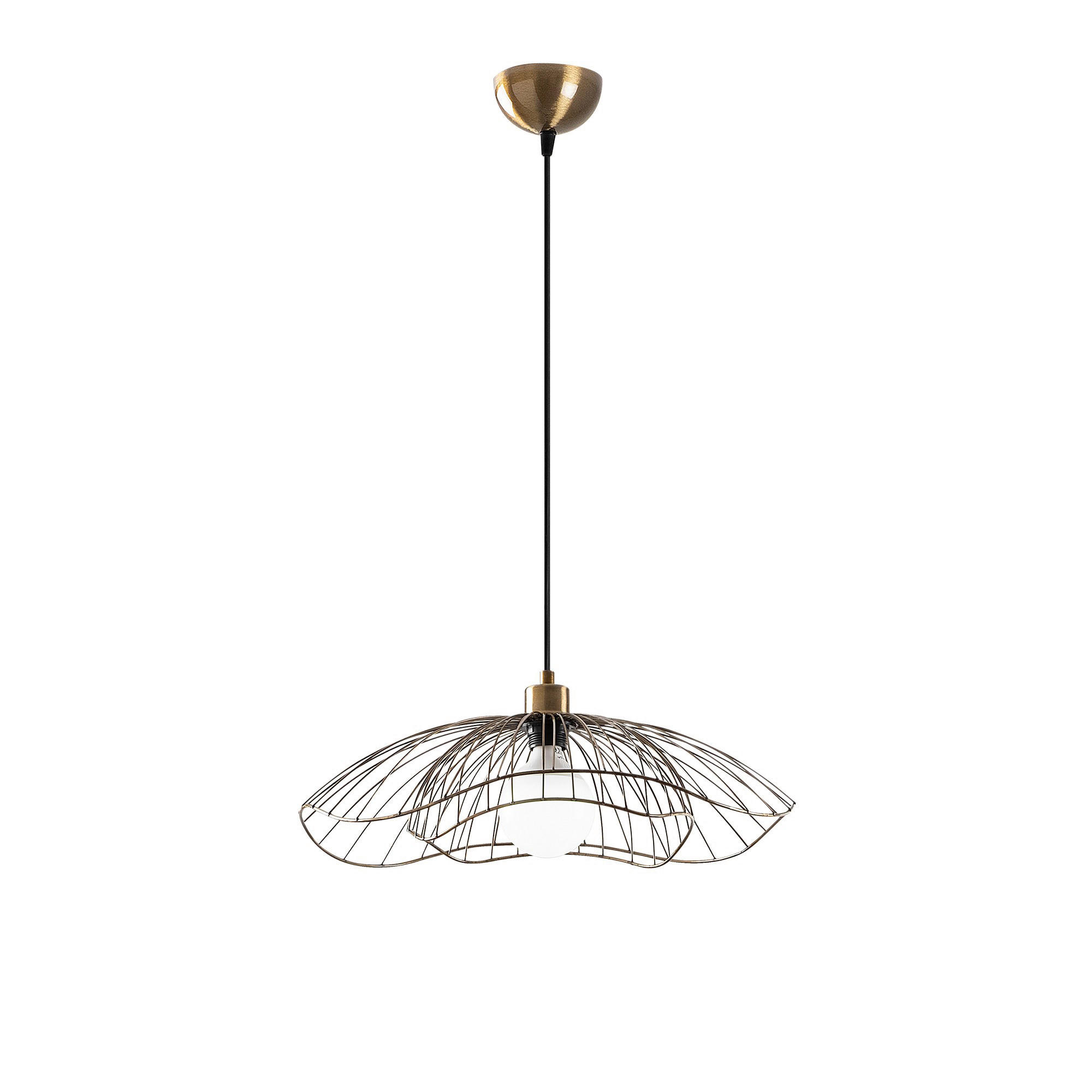 Opviq Pendelleuchte Farac bronze Eisen B/H/T/L/D: ca. 50x111x50x50x50 cm E27 1 Brennstellen Farac - bronze (50,00/50,00/111,00cm) - Opviq