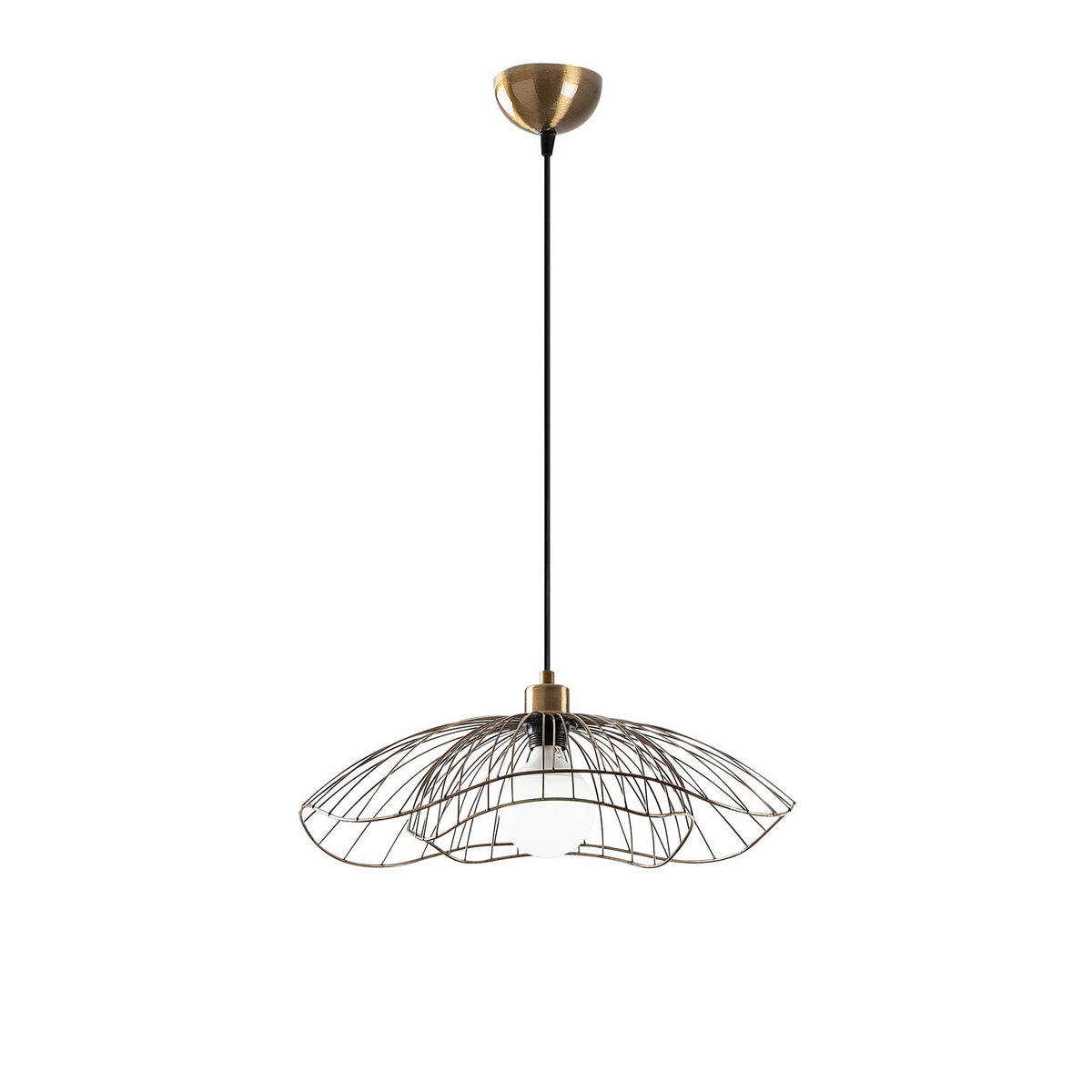 Opviq Pendelleuchte Farac bronze Eisen B/H/T/L/D: ca. 50x111x50x50x50 cm E27 1 Brennstellen Farac - bronze (50,00/50,00/111,00cm) - Opviq
