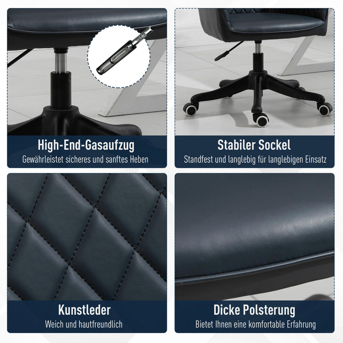 Vinsetto Massagestuhl MH921-298V01 grau Kunstleder Massagestuhl MH921-298V01 - grau - Vinsetto