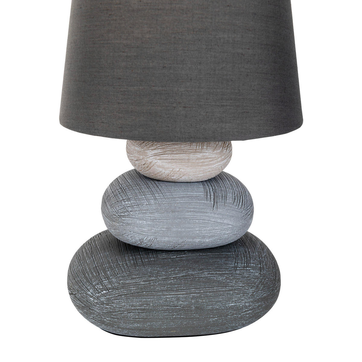 Näve Leuchten Tischleuchte 3045216 grau Keramik B/H/T: ca. 16x31x16 cm E14 1 Brennstellen Stoney - grau (16,00/31,00/16,00cm) - Näve Leuchten