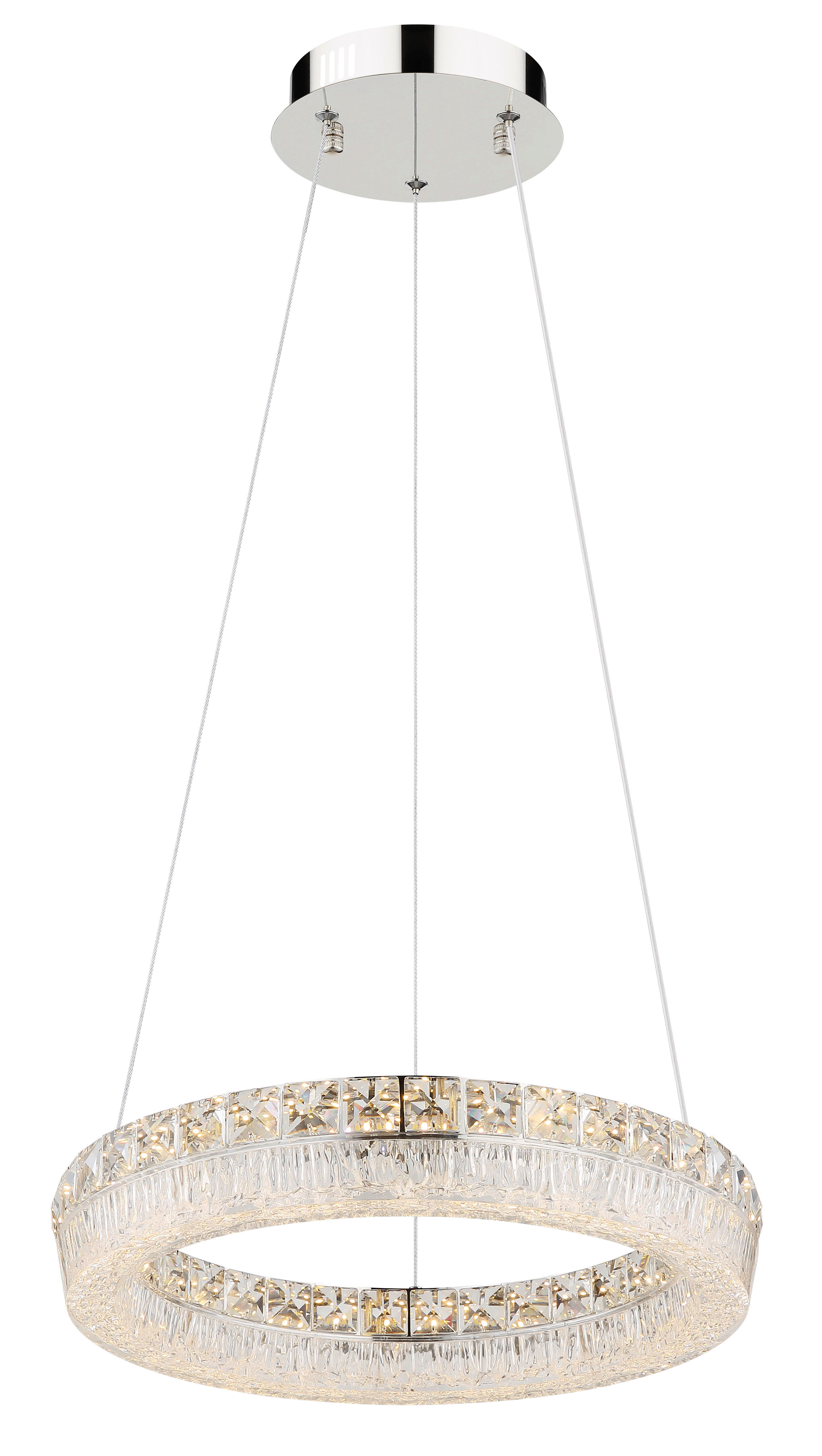 GLOBO Hängeleuchte klar Chrom Metall Acryl Glas H/D: ca. 120x40 cm 1.0 Brennstellen Laurel - klar/Chrom (40,00/120,00cm) - GLOBO