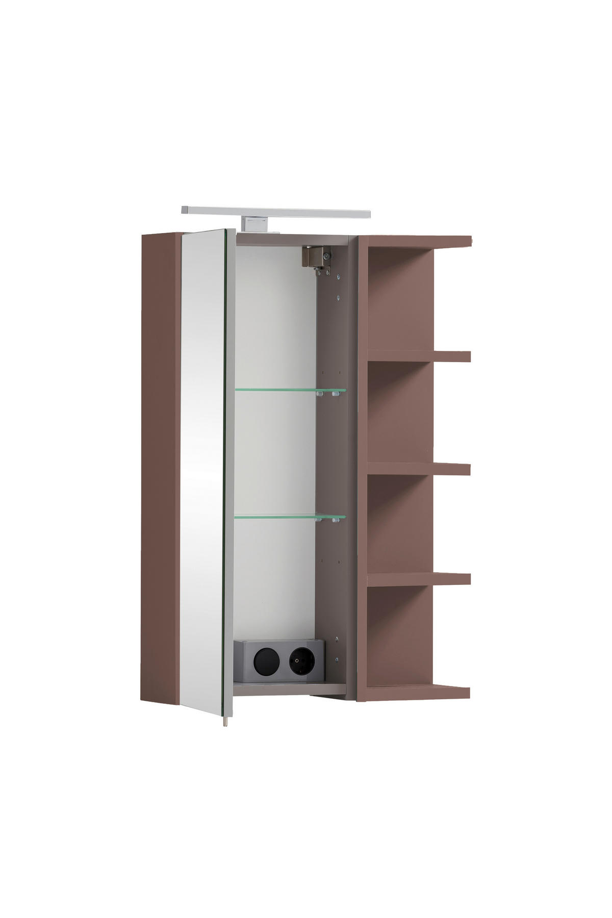 Spiegelschrank Piazza mauve B/H/T: ca. 49,7x74,8x16 cm Piazza - mauve (49,70/74,80/16,00cm) - Schildmeyer