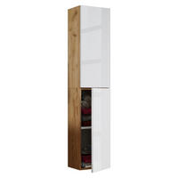 Hochschrank Lendas Eiche Honig Nachbildung weiß B/H/T: ca. 33x150x22 cm Lendas - Eiche/weiß (33,00/150,00/22,00cm) - VCM Möbel
