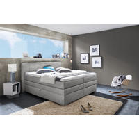 Boxspringbett Maratea silber Liegefläche B/L: ca. 180x200 cm Maratea - silber (200,00/119,00/210,00cm)