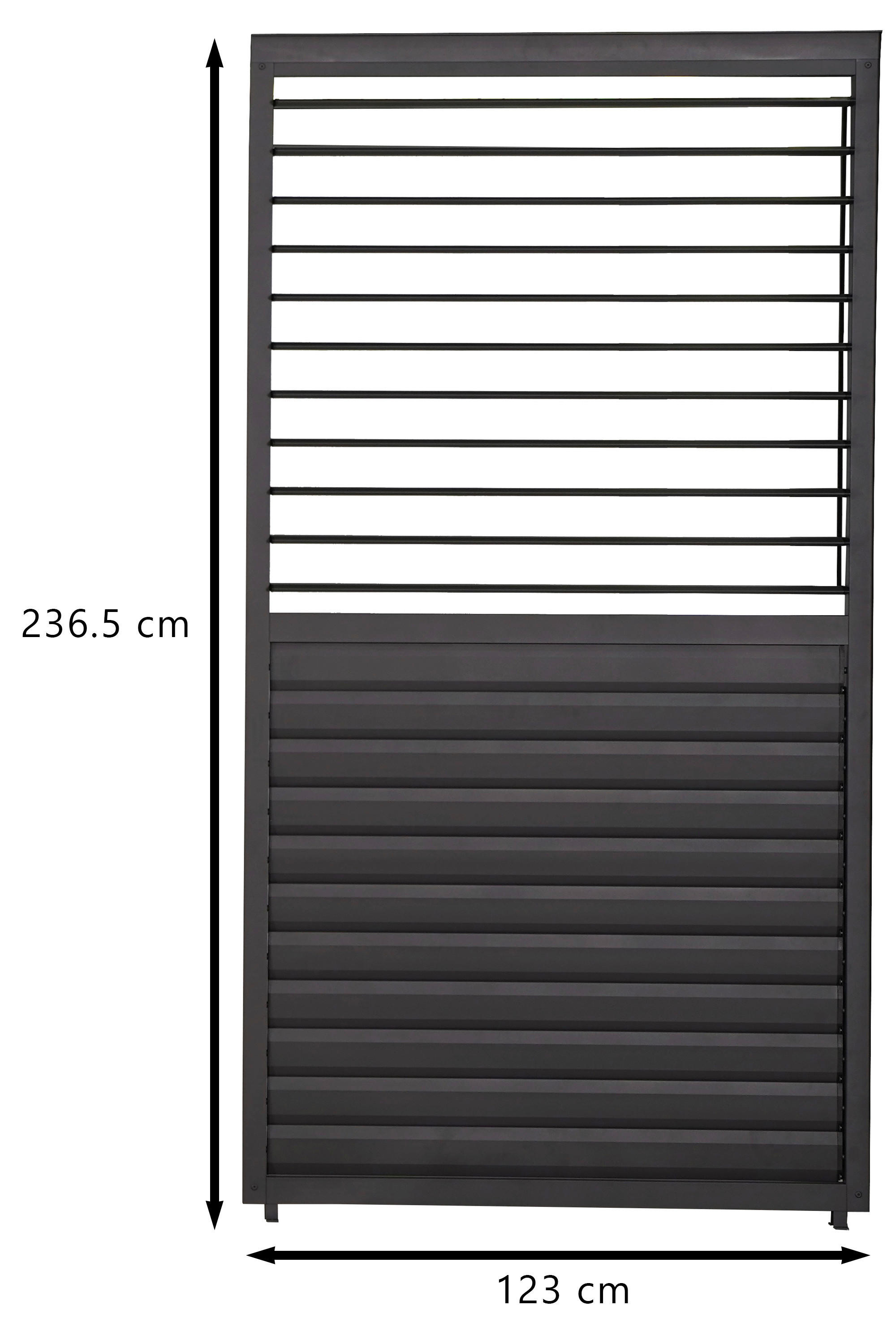 Mirador Lamellenwand für Pergola Deluxe Plus anthrazit Aluminium B/H/L: ca. 123,5x238,65x7 cm Deluxe Plus - anthrazit (7,00/123,50/238,65cm) - Mirador