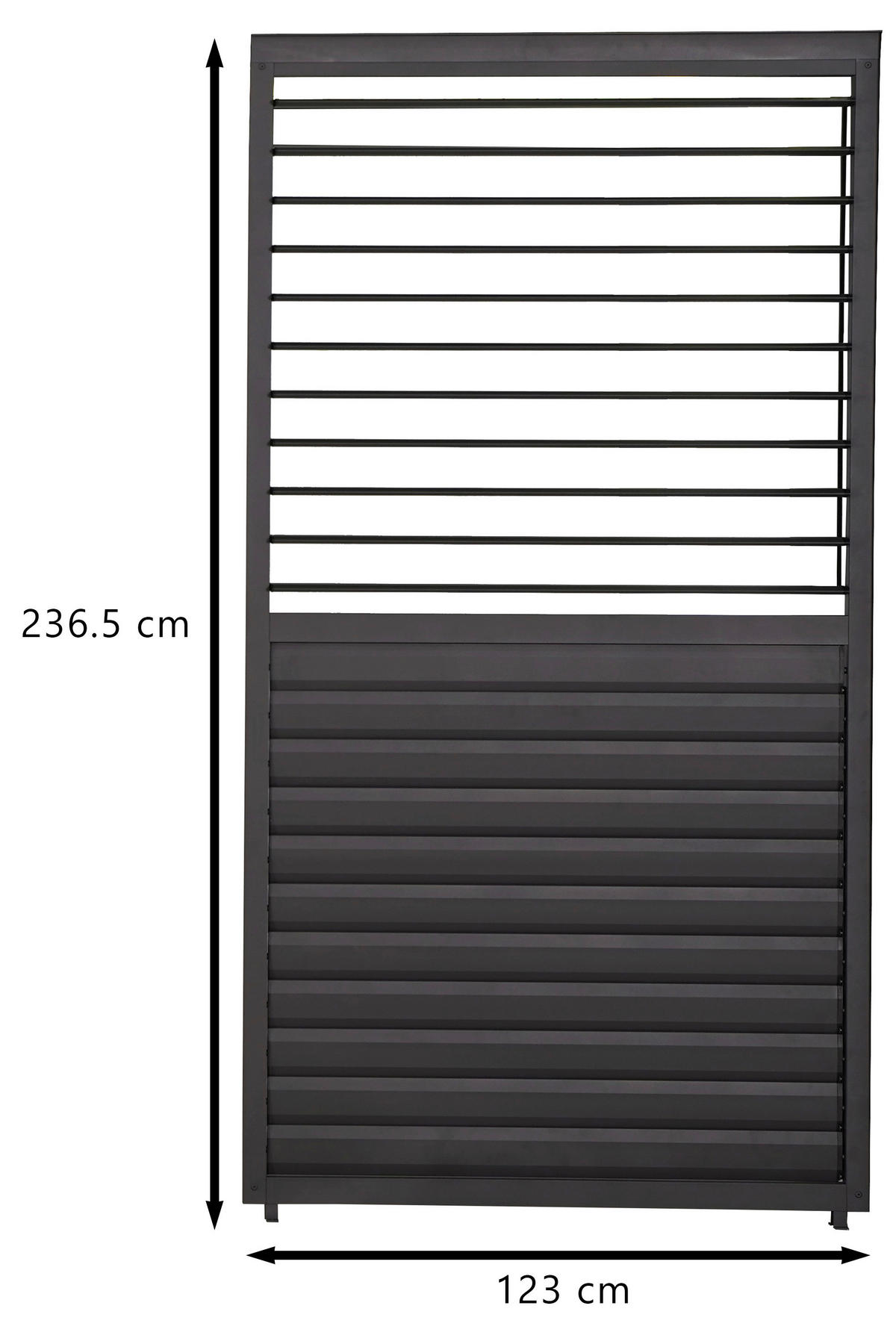 Mirador Lamellenwand für Pergola Deluxe Plus anthrazit Aluminium B/H/L: ca. 123,5x238,65x7 cm Deluxe Plus - anthrazit (7,00/123,50/238,65cm) - Mirador