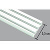 Flächenvorhangschiene weiß Aluminium 3.0 Läufe Flächenvorhangschiene_3lfg. - weiß (170,00/5,50/1,50cm) - Boviva