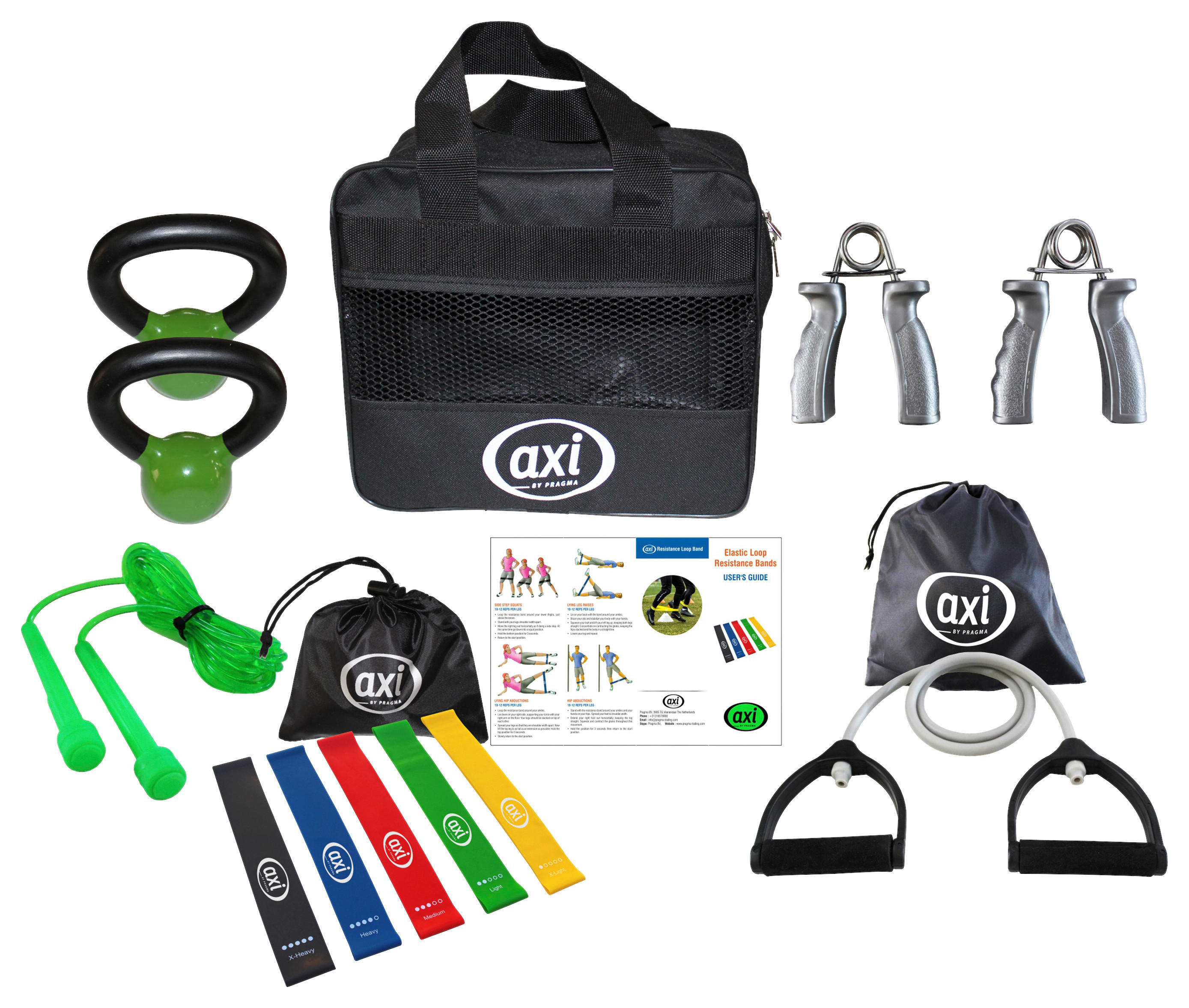 AXI Fitnessmaterial mit Tragetasche B/H/L: ca. 30x26x20 cm Fitnessmaterial_mit_Tragetasche - schwarz (20,00/30,00/26,00cm) - AXI