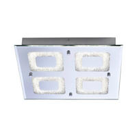 Just Light LED-Deckenleuchte LISA 11572-17 Chrom klar Metall Glas B/H/T: ca. 36x6,3x36 cm 4 Brennstellen LISA - klar/Chrom (36,00/6,30/36,00cm) - Just Light