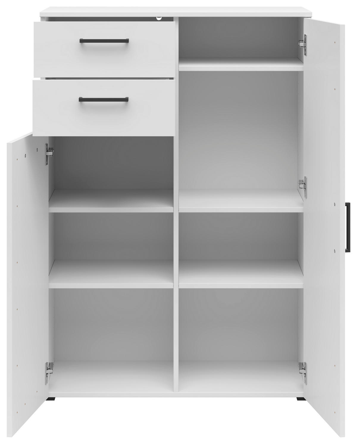 Kommode Multi-Stauraum Typ 32 weiß B/H/T: ca. 80x115x40 cm Multi-Stauraum Typ 32 - weiß (80,00/115,00/40,00cm)