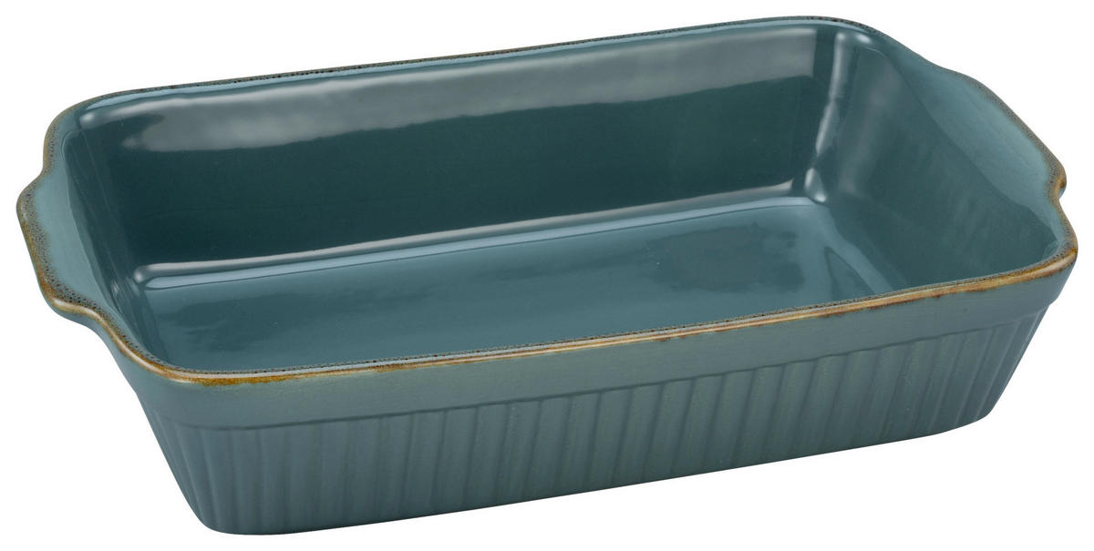 CreaTable Auflaufform Classic VINTAGE petrol Steinzeug B/H/L: ca. 20x75x34 cm Classic VINTAGE - petrol (34,00/20,00/75,00cm) - CreaTable