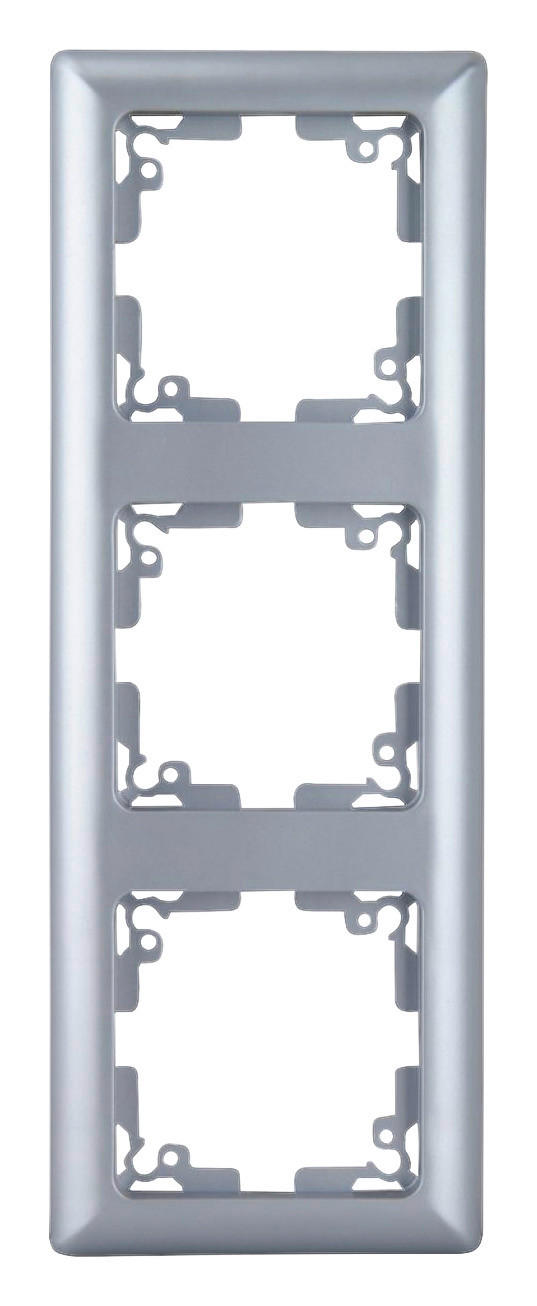 UniTec Abdeckrahmen silber Abdeckrahmen_3fach_Genua - silber - UniTec