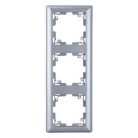 UniTec Abdeckrahmen silber Abdeckrahmen_3fach_Genua - silber - UniTec