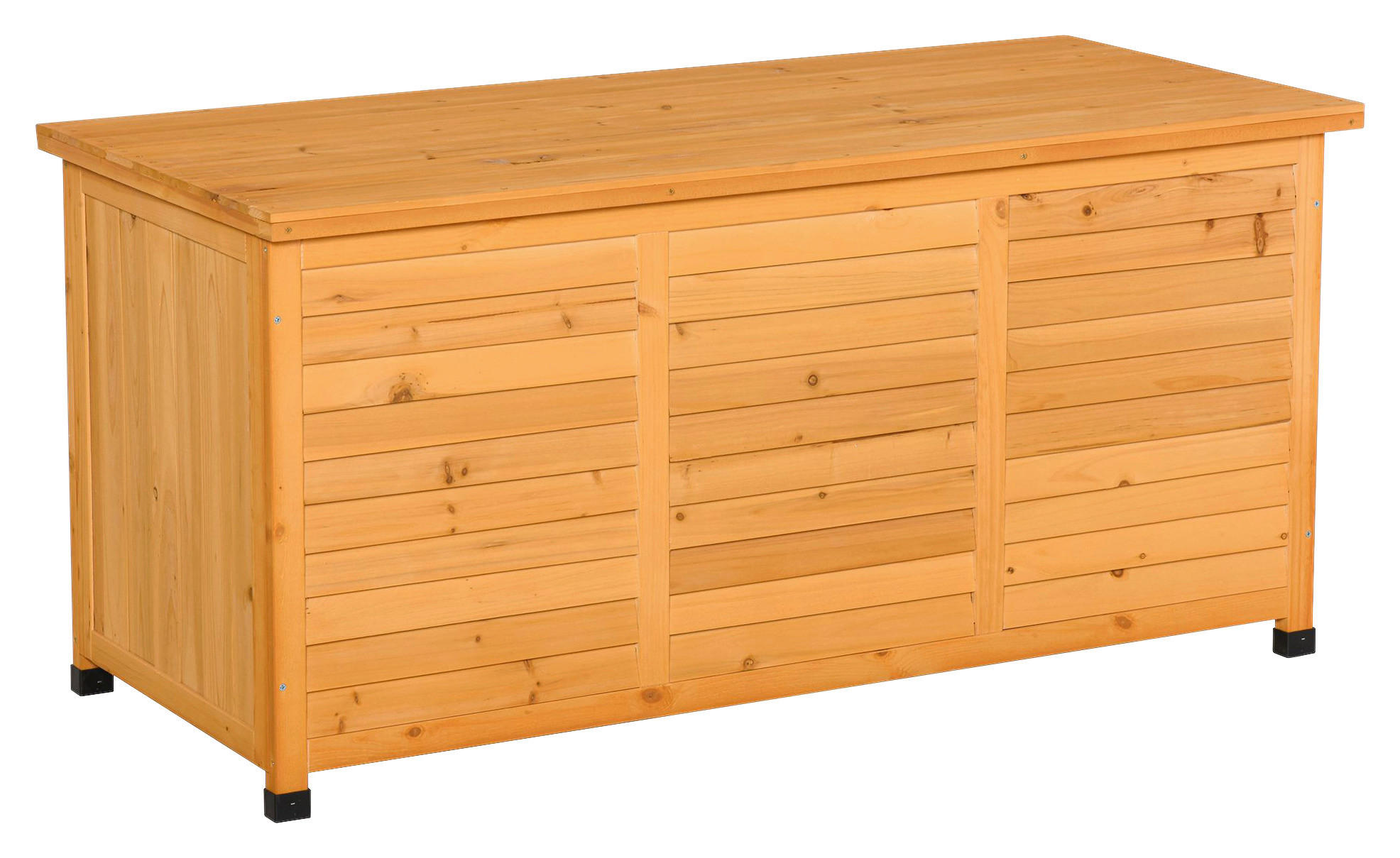 Outsunny Gartenschrank natur Holz B/H/L:...