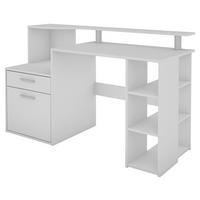 Schreibtisch LOUIS weiß B/H/T: ca. 140x89x55 cm LOUIS - weiß (140,00/89,00/55,00cm) - byLIVING