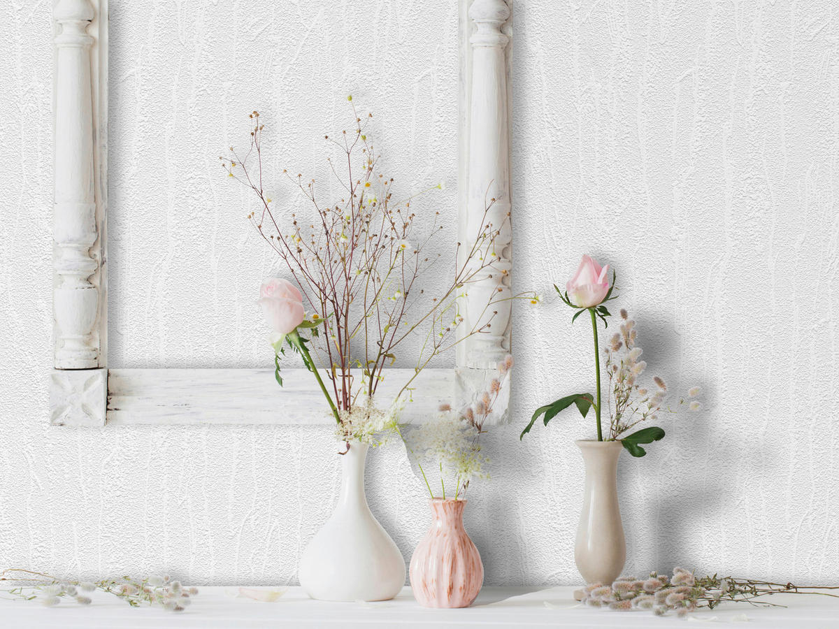 Vinyltapete Struktur weiß B/L: ca. 53x1005 cm Vinyltapete_9786-01 - weiß (53,00/1005,00cm)