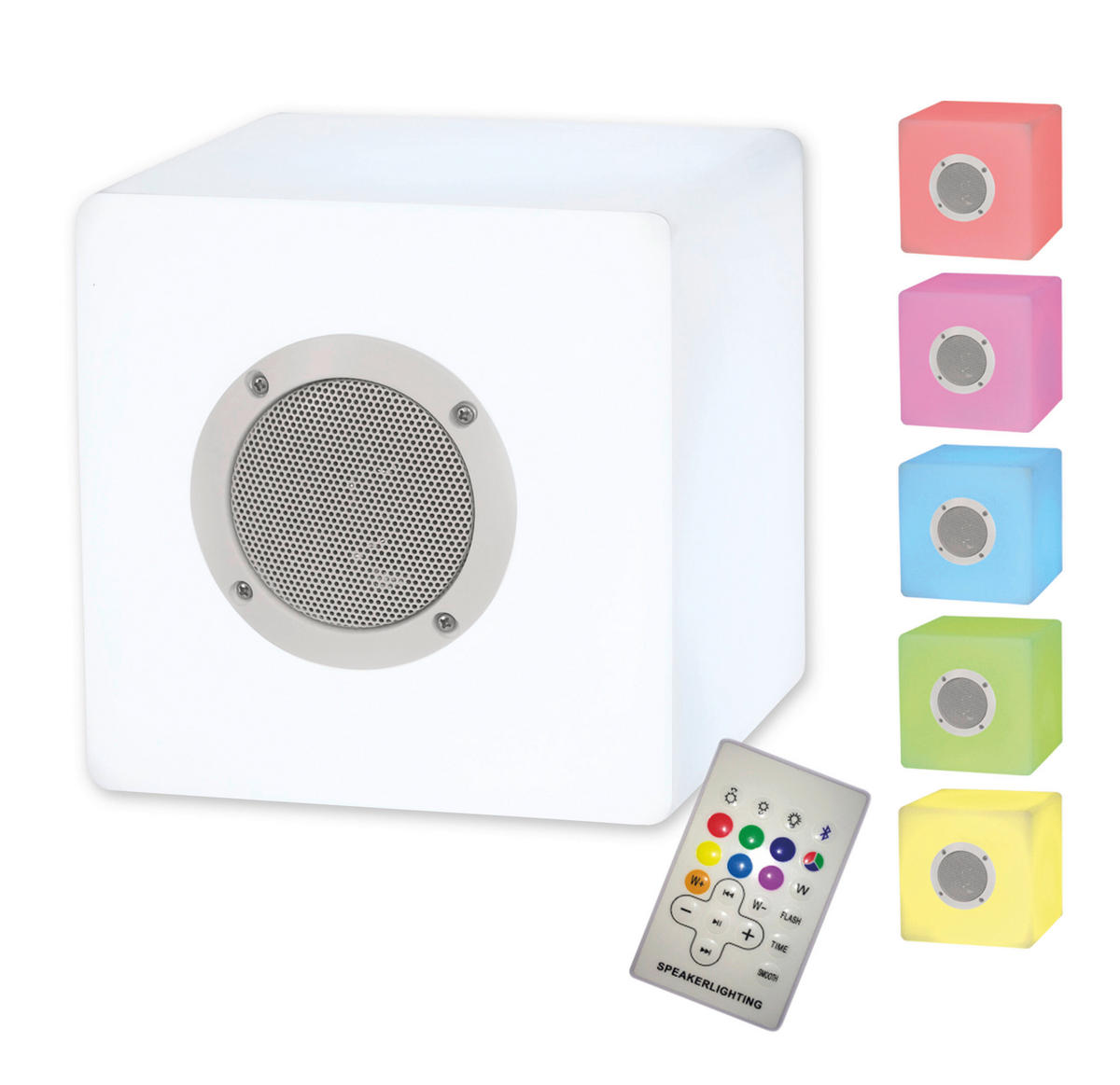 Deko-Würfel mit Bluetooth 5162961 Kunststoff B/H/T: ca. 20x20x20 cm Deko-Würfel mit Bluetooth "Cube" - (20,00/20,00/20,00cm) - Näve Leuchten